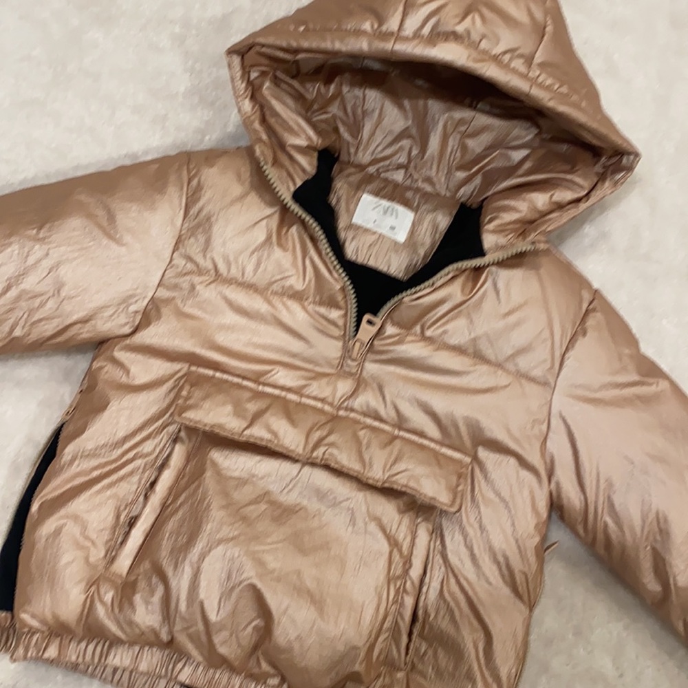 Rose Gold Girls Pullover Puffer